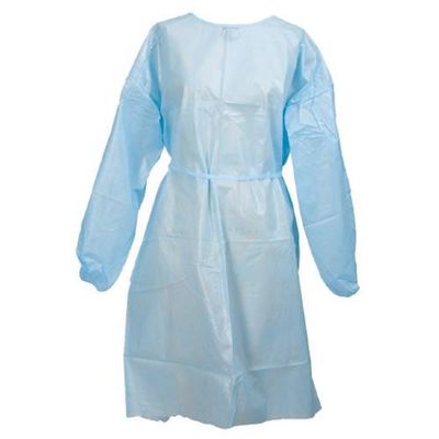 O PPE azul descartável não tecido de Xxl do hospital de isolamento de Microfiber veste a luva longa