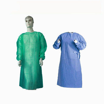 Universal longo descartável não tecido do vestido do isolamento de Microfiber da luva do PPE