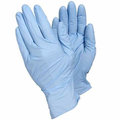 Sensibilidade médica azul das luvas do nitrilo do hospital resistência de rasgo excelente da boa