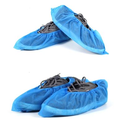 O anti protetor azul plástico da sapata do deslizamento cobre não o deslizamento
