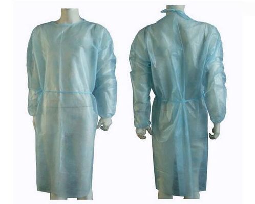 Aventais não estéreis descartáveis do vestido cirúrgico da barreira do algodão da cirurgia em linha