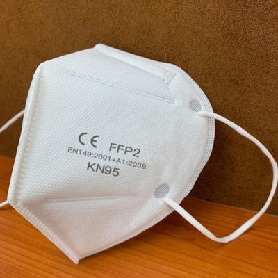 Máscara Ffp2 médica resistente de Earloop Kn95 da poeira civil da categoria